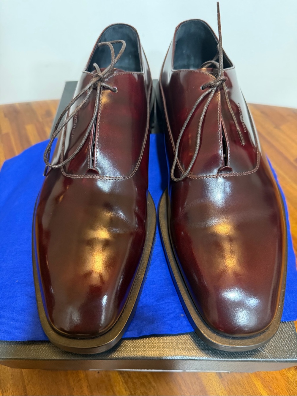Stuart Weitzman 'Royce' Men's Burgundy Derby Dress Shoes Size 10 Mint Retail 650